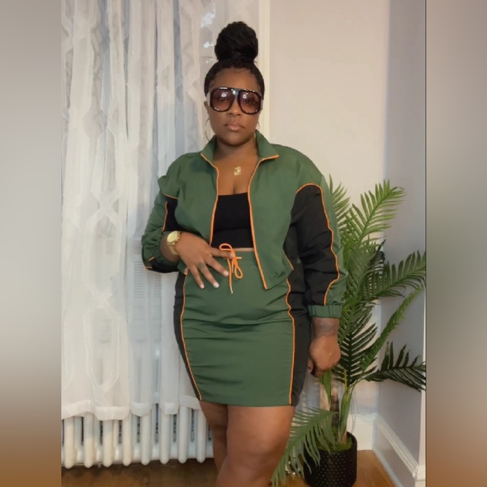 2piece skirt and jacket set